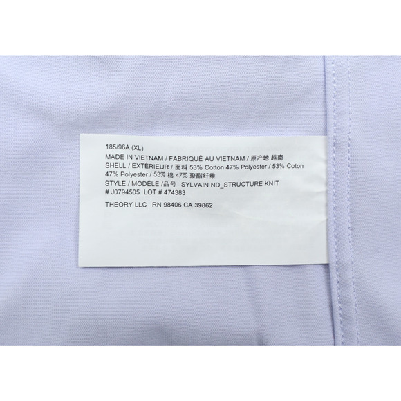 Theory Men's Sylvian Tailored Fit Sport Shirt Olympic Blue Sz XL - Picture 5 of 8